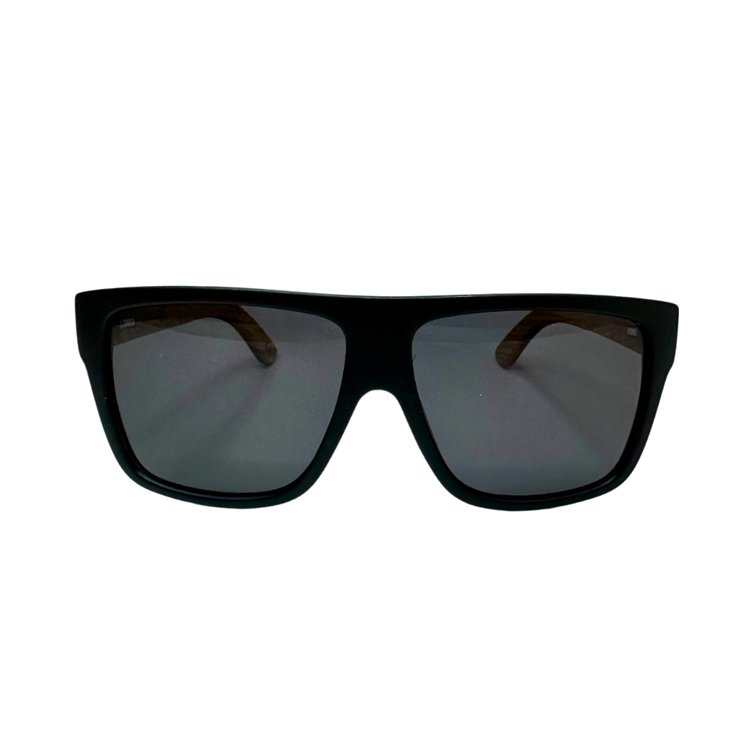 Zebra Wood & Black Square Sunglasses – Urban Bold Edition