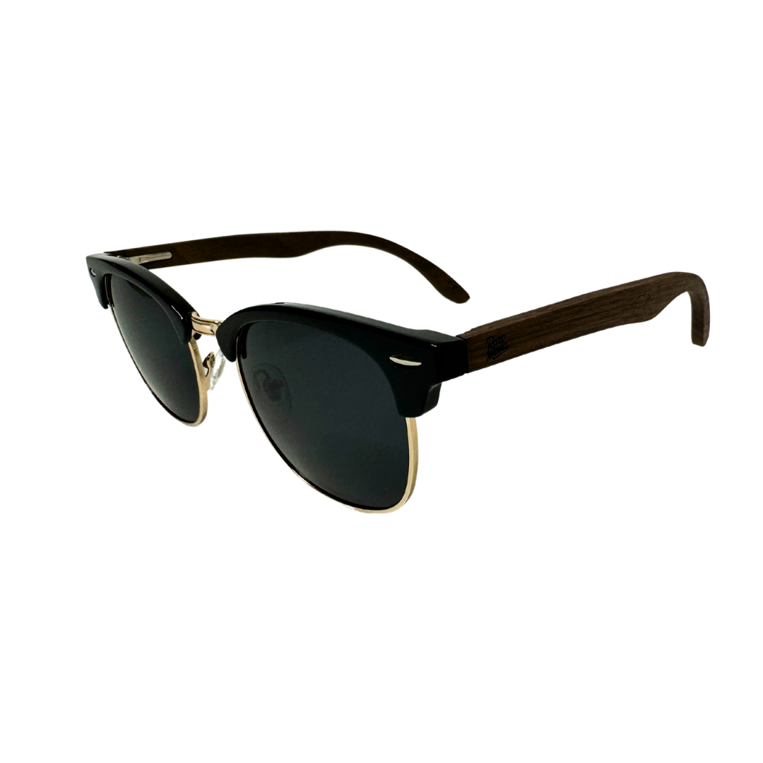 Zebra Wood & Black Frame Polarized Sunglasses – Bold Edition